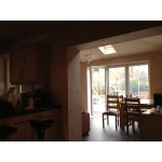 house extension inside view from kitchen